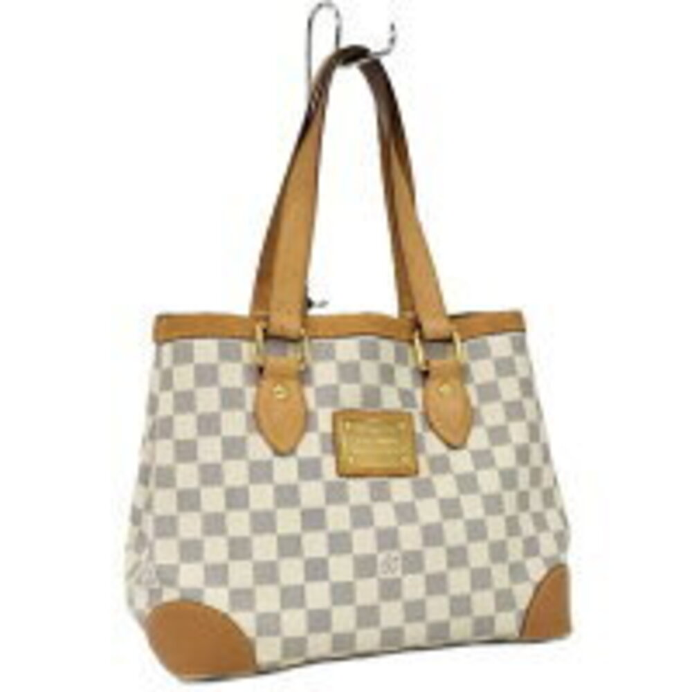 LOUIS VUITTON Hampstead Tote Bag Damier Azur White